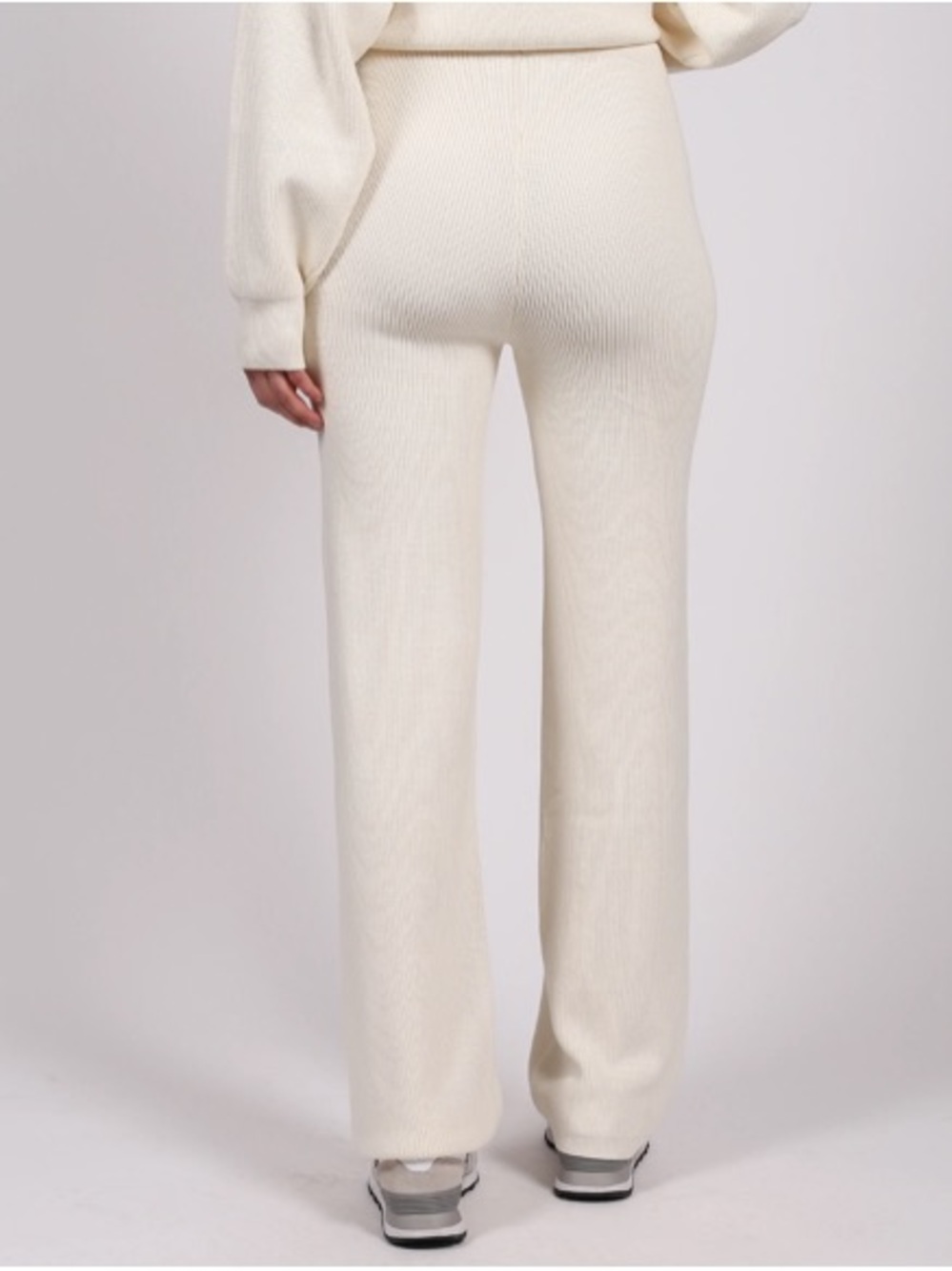 BNWT Brunette The Label Ribbed Knit Pants Cream | Size XL/2XL - Picture 3 of 7